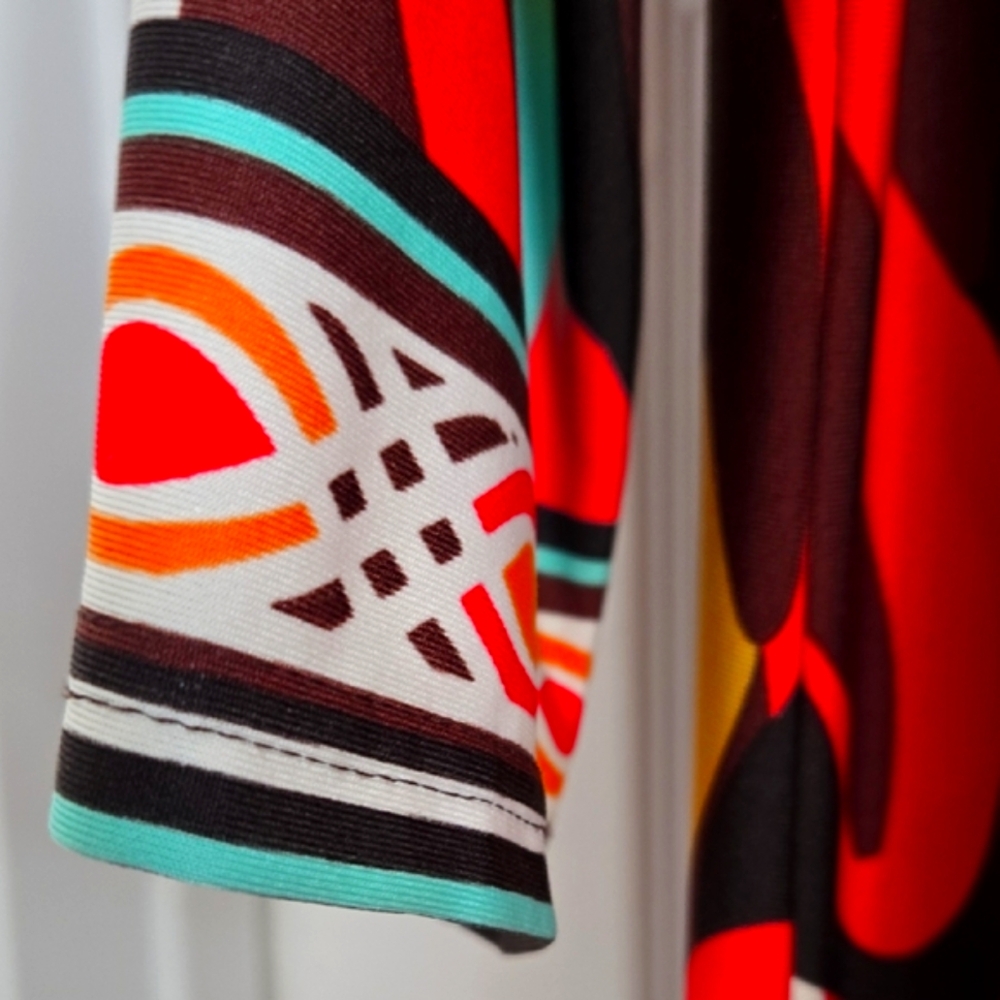 Colorful Abstract Print Dress - Picture 3 of 6
